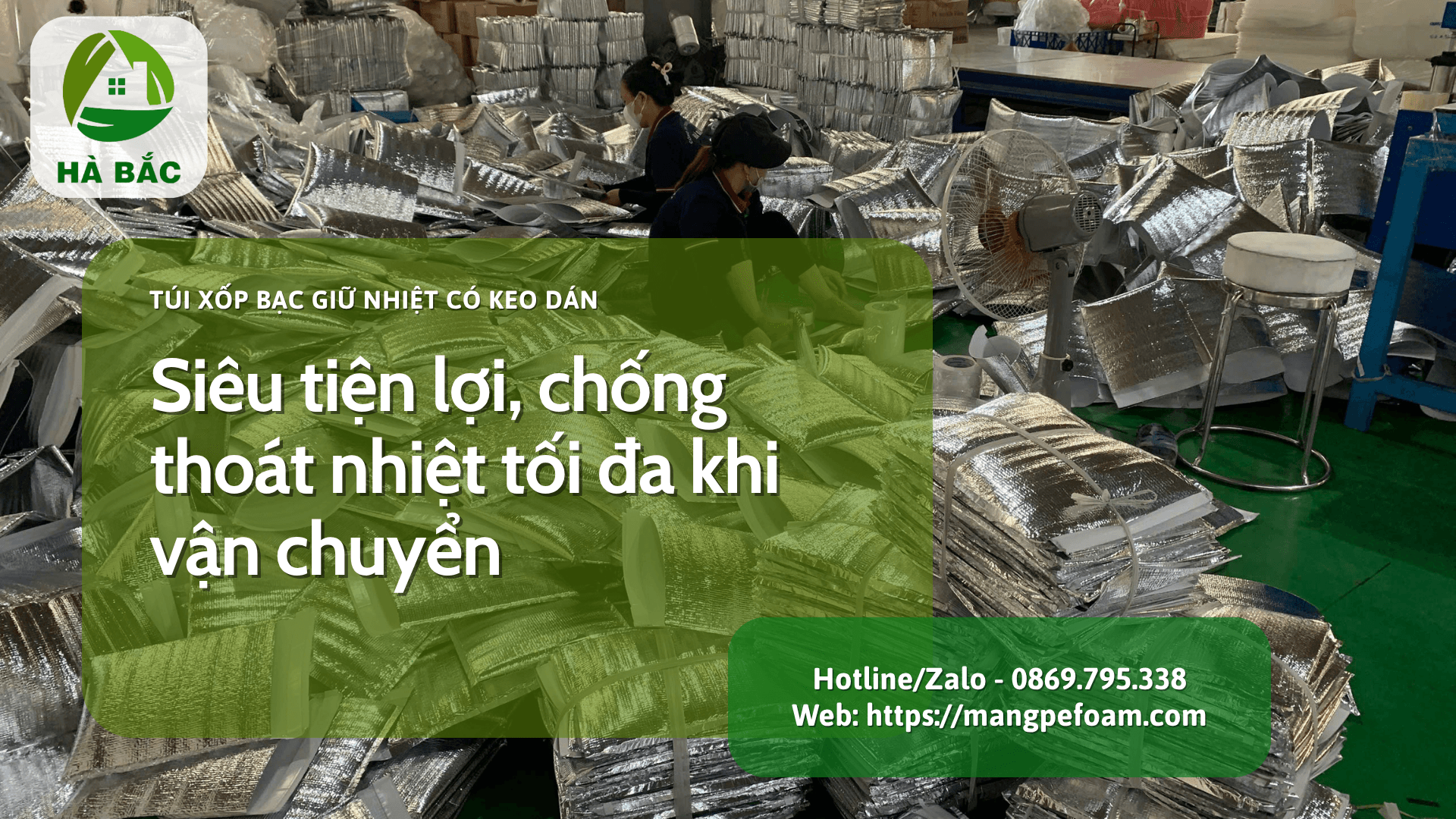 Túi xốp bạc giữ nhiệt có keo dán 25x30cm – Giải pháp chống thất thoát nhiệt tối ưu khi giao hàng tại TPHCM