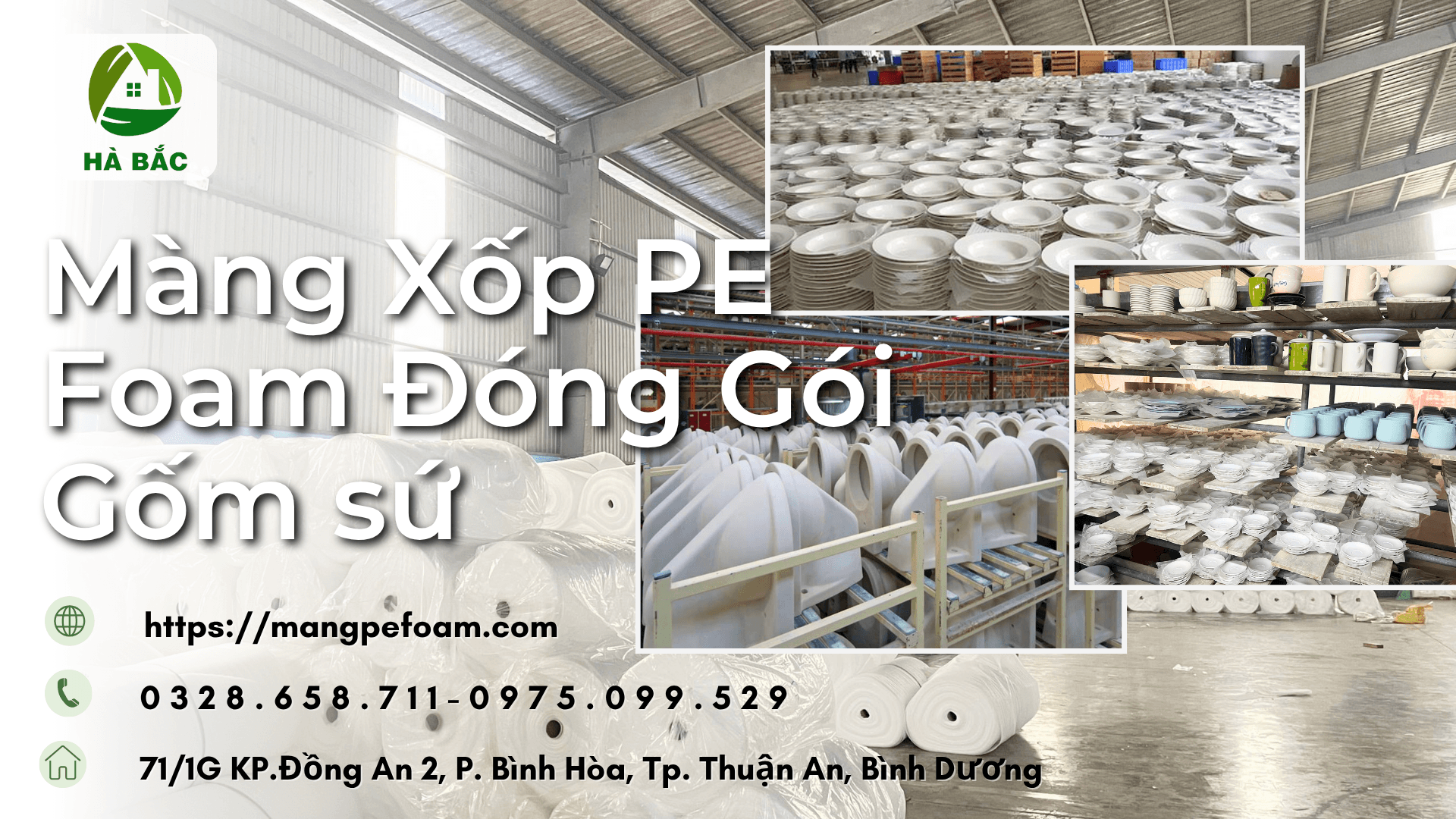 Cung Cấp Màng Xốp PE Foam Đóng Gói Gốm sứ Tại Lái Thiêu, Thủ Dầu Một – Chống Vỡ Tối Ưu, Cắt Theo Kích Thước Tại Xưởng Giá Sỉ