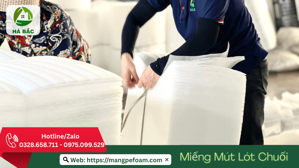 miếng mút lót chuối chống dập nát 