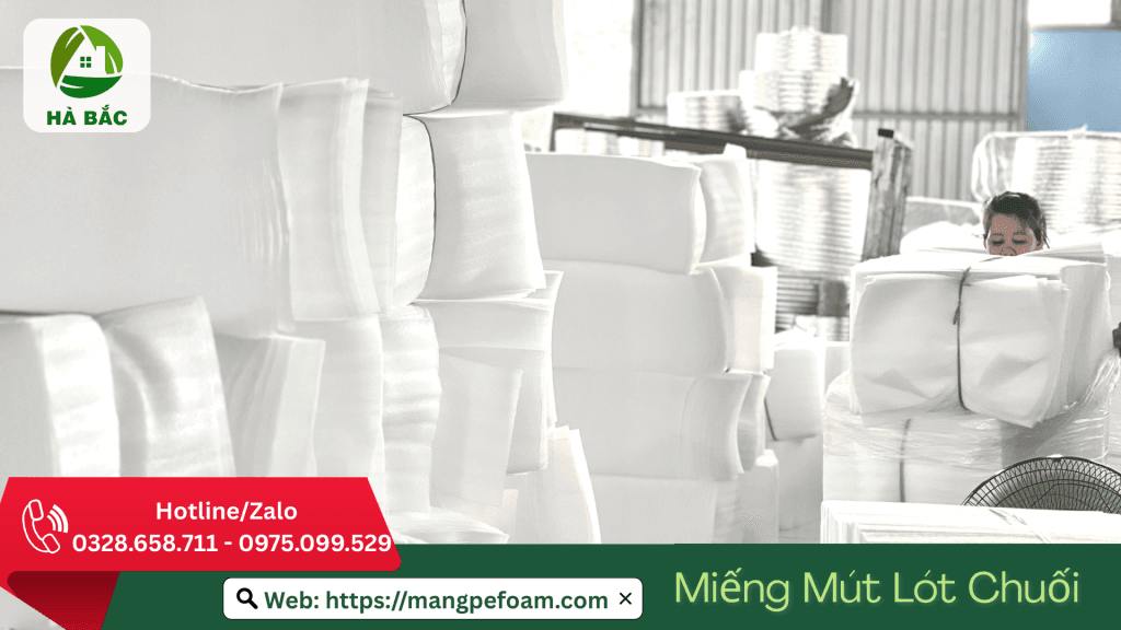 miếng mút lót chuối chống dập nát 